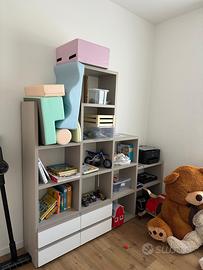 Libreria piu scrivania integrata