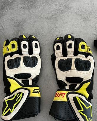 Guanti da moto Alpinestar in pelle lunghi