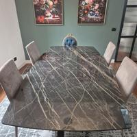 Tavolo Riflessi Shangai ceramica a botte