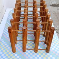 Portabottiglie anni 60  legno per vino champagne