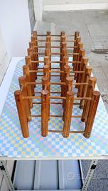 Portabottiglie anni 60  legno per vino champagne