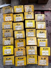 stock 20pz. viti taglio piano, metriche svasate