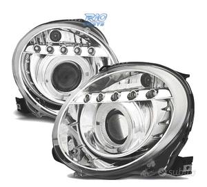 FARI FIAT 500 07-15 LUCE DIURNA OCCHI ANGEL FONDO 