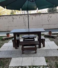 Tavolo da giardino artigianale
