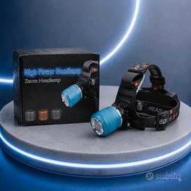 Lampada Frontale LED Ricaricabile con Zoom