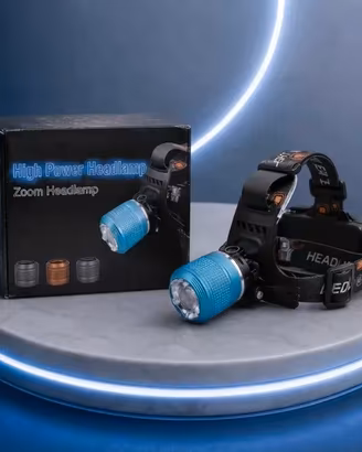 Lampada Frontale LED Ricaricabile con Zoom