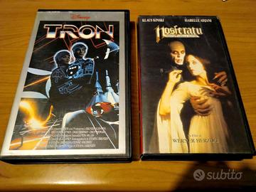 2 VHS originali TRON,NOSFERATU PRINCIPE DELLA NOTT