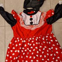 vestito carnevale bimba minnie 4 6 anni