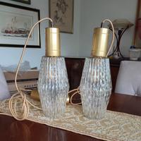 Coppia lampade pendenti Murano metà900 ft Barovier