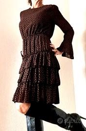 Abito a pois con balze – Made in Italy - S