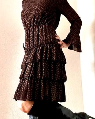 Abito a pois con balze – Made in Italy - S