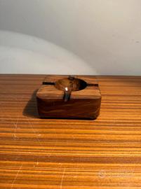 Posacenere Vintage in Legno Massiccio