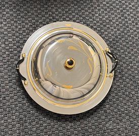 Legumiera con ricamo in oro