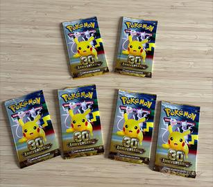 6 bustine pokemon del 30th anniversario