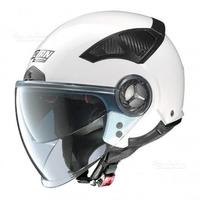 Casco jet nolan n33 evo metal white