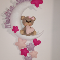 Fiocco nascita bimba bimbo luna orso