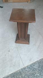 piedistallo colonna porta statue in legno