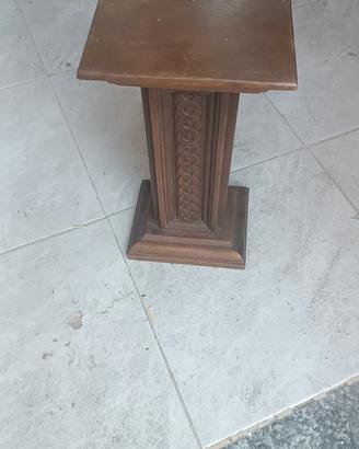 piedistallo colonna porta statue in legno