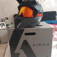 Casco Airoh Wraap Taglia M + Maschera Cross 
