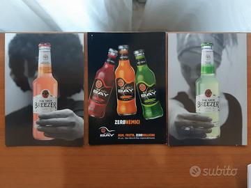 Bracardi Breezer  e Bay Rum lotto 3 cartoline adv
