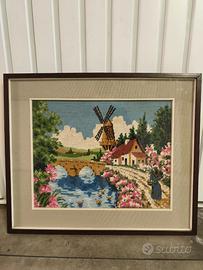 Quadro Punto Croce - "Il villaggio"