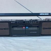 Boombox Sony stereo cassette anni 80 vintage