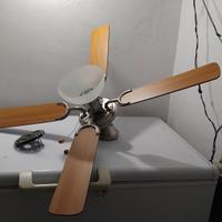 lampadario con 1 lamoada e 4 pale