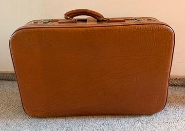 Valigia vintage in cuoio