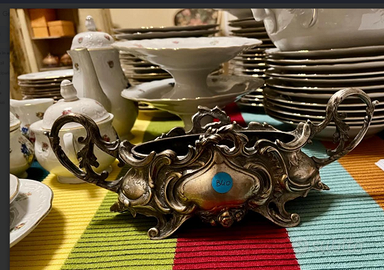 PREGIATAgiardinieraLUIGIxvBRONZOargentatoFINE800