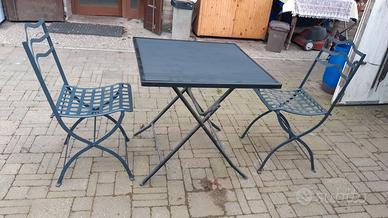 Set x esterno tavolo + sedie in ferro