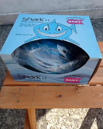 Caschetto bici Ok Baby Shark 46-53 NUOVO 
