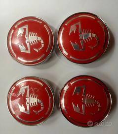 4 tappi coprimozzo per Abarth 500/595/695/G.Punto