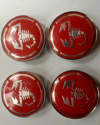 4 tappi coprimozzo per Abarth 500/595/695/G.Punto