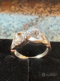 Anello argento sterling 925 con zirconi