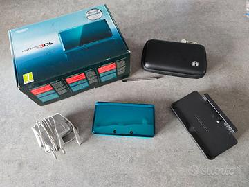 Nintendo 3DS Aqua Blue + Accessori + Scatola