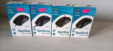 4 Mouse ottici usb Atlantis Land