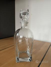 Bottiglia da liquore in cristallino soffiato