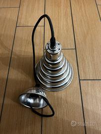 Lampadario industrial in acciaio