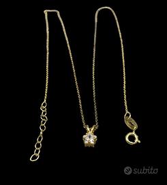 Collana stella puntoluce donna argento 925 dorata