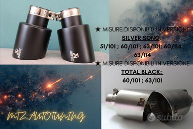 Terminale di scarico akrapovic stile golf 8