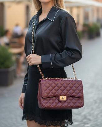 borsa vera pelle tipo Chanel 
