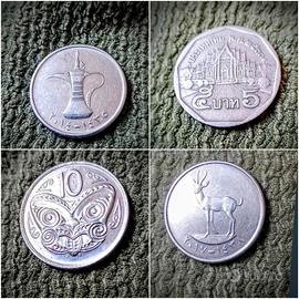 Lotto di 3 monete: EAU, Nuova Zelanda, Tailandia 