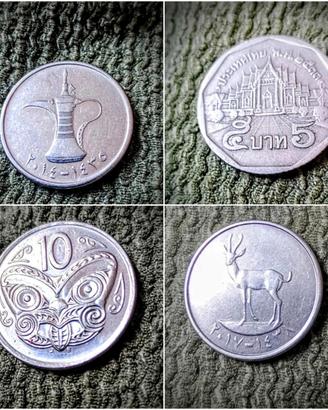 Lotto di 3 monete: EAU, Nuova Zelanda, Tailandia 
