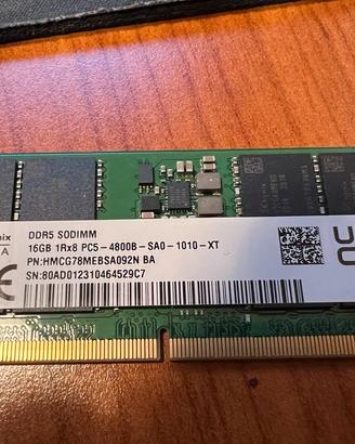 RAM DDR5 16GB SODIMM SK hynix 4800MHz 1Rx8