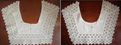 Colletti antichi-pizzo lavorato all'uncinetto1920