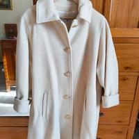 Cappotto donna Anna Moda beige bottoni gioiello M