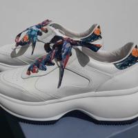scarpa pelle Hogan sneakers donna