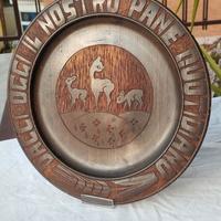 Piatto legno arte povera