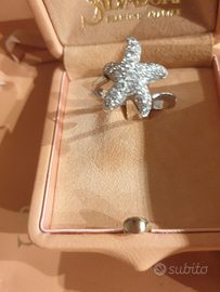 Anello oro bianco 18k e brillanti mis. diam. 19