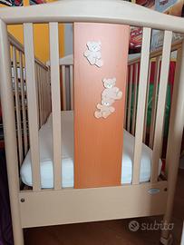 LETTINO IN LEGNO MASSELLO AZUR LOPPIANO +MATERASSO